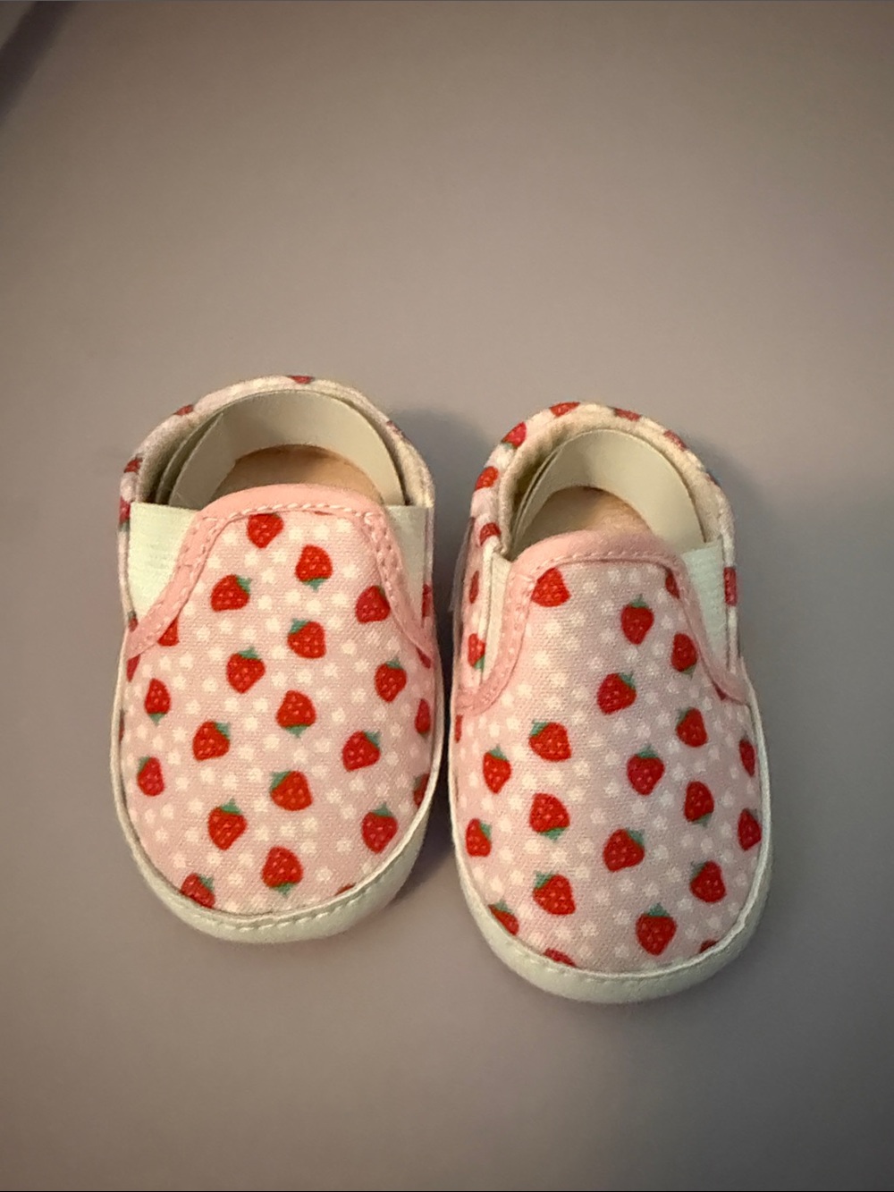 Infant Pink Strawberry Slip-On Kids Shoes